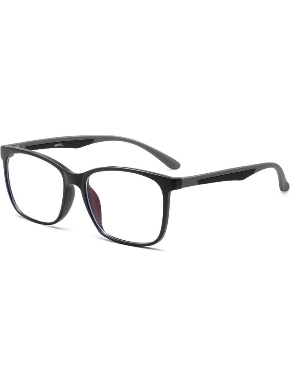 Women's Black-Grey Blocking Glasses for Computer Use Blue Light Eyestrain Lens